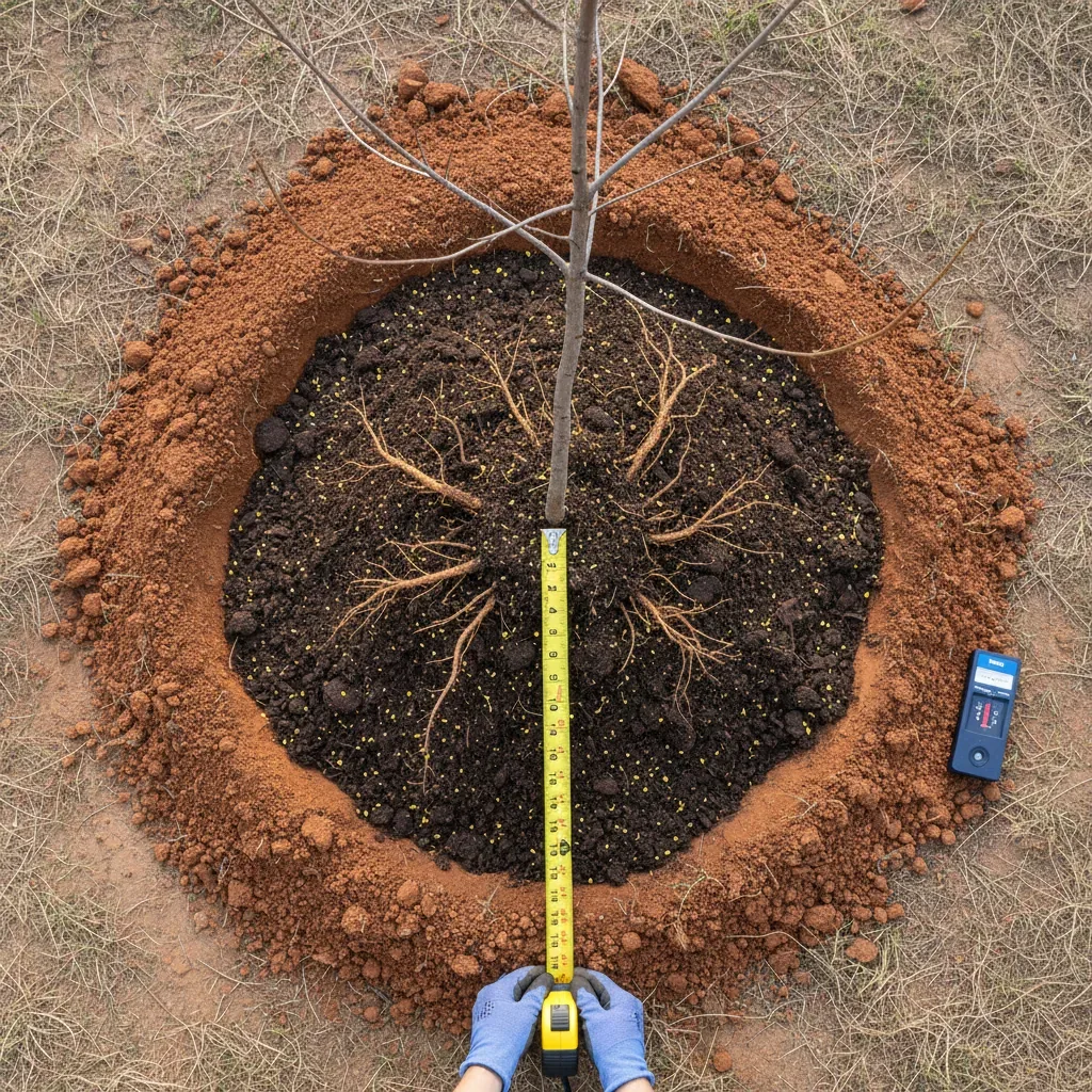 Proper tree planting technique with soil amendments for Utah conditions