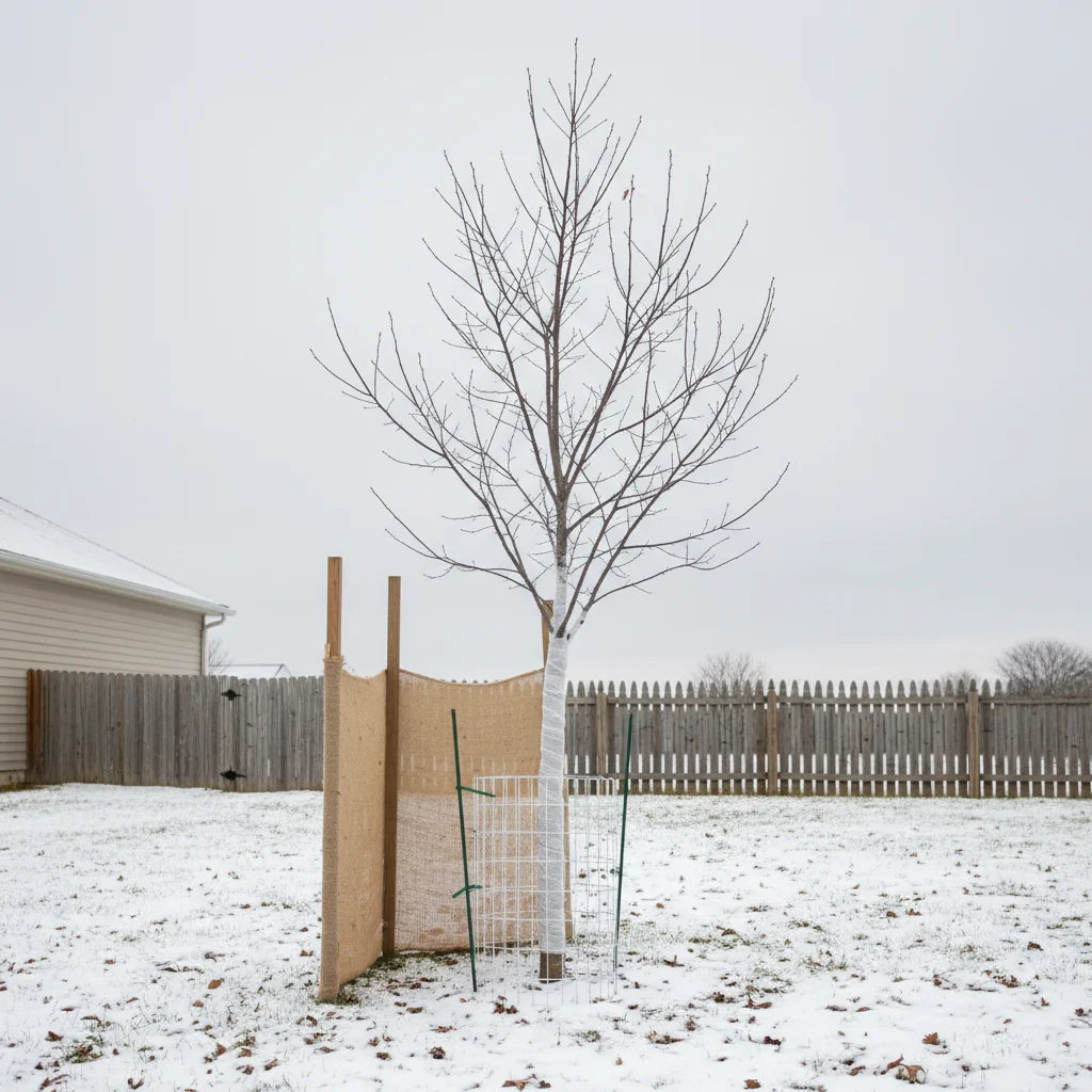 Winter protection methods for young shade trees in Zone 4