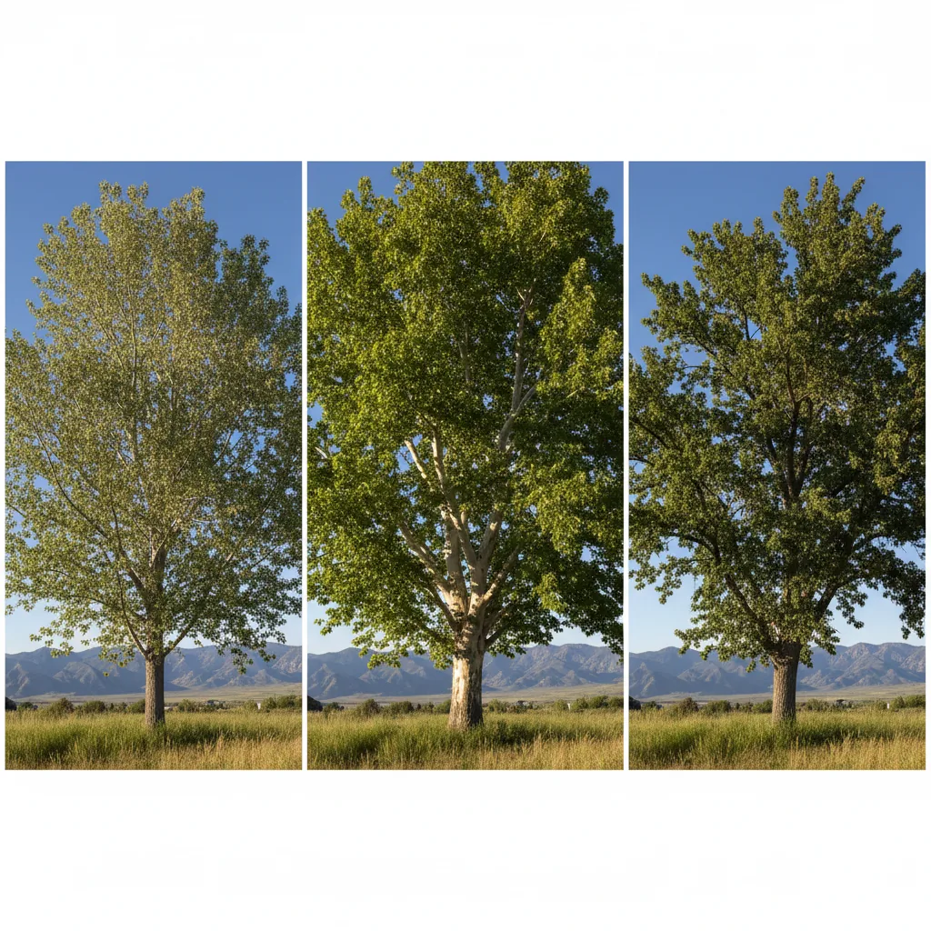 Comparison of different shade tree species suitable for Utah