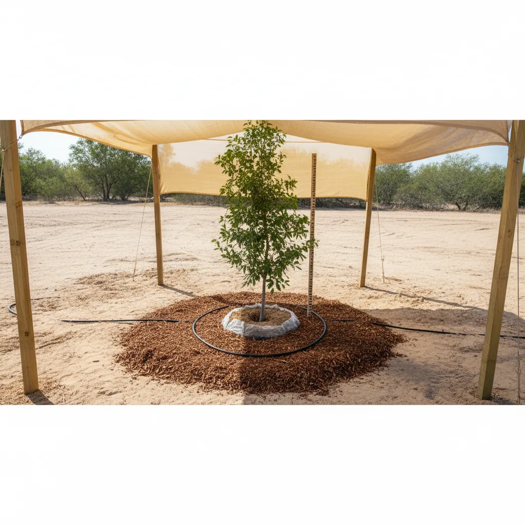 Proper planting techniques and sun protection for Zone 9 shade trees