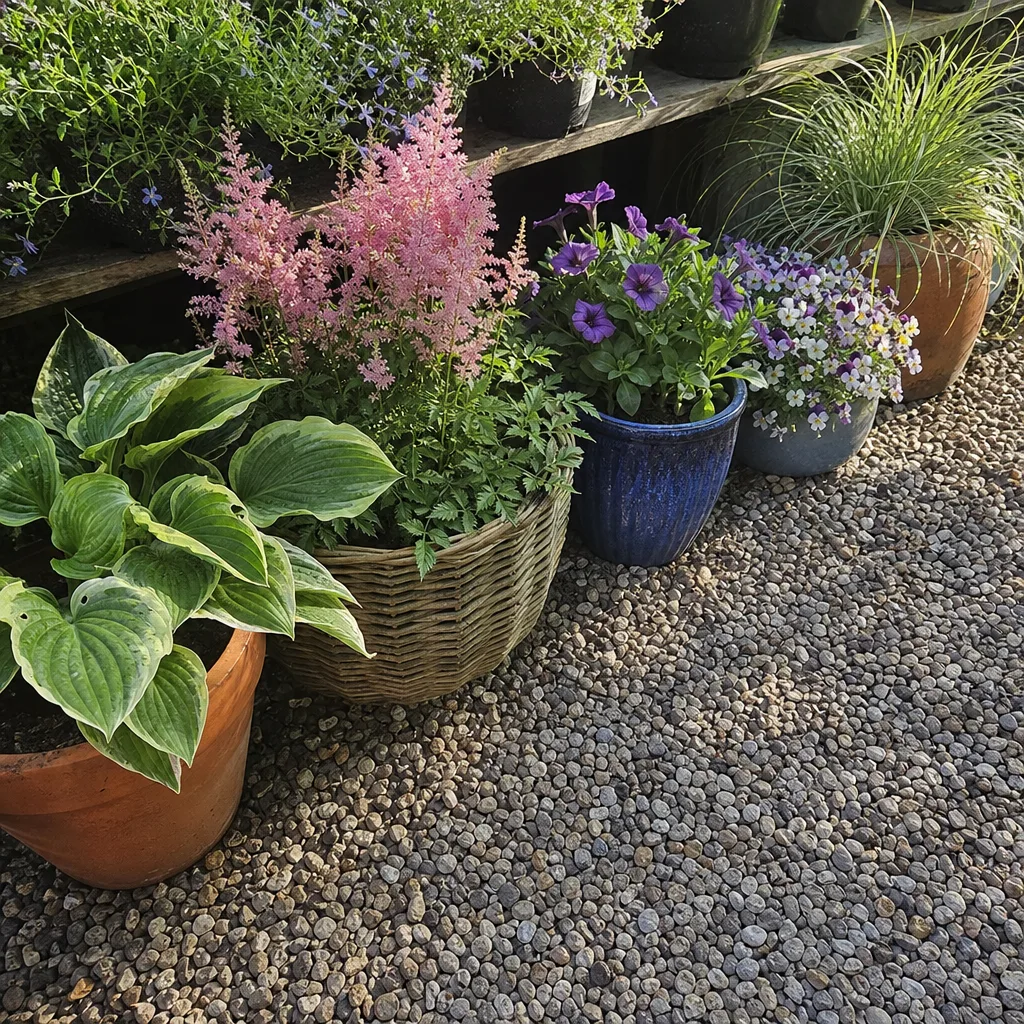 Side-by-side display of sun plants and their shade-tolerant equivalents