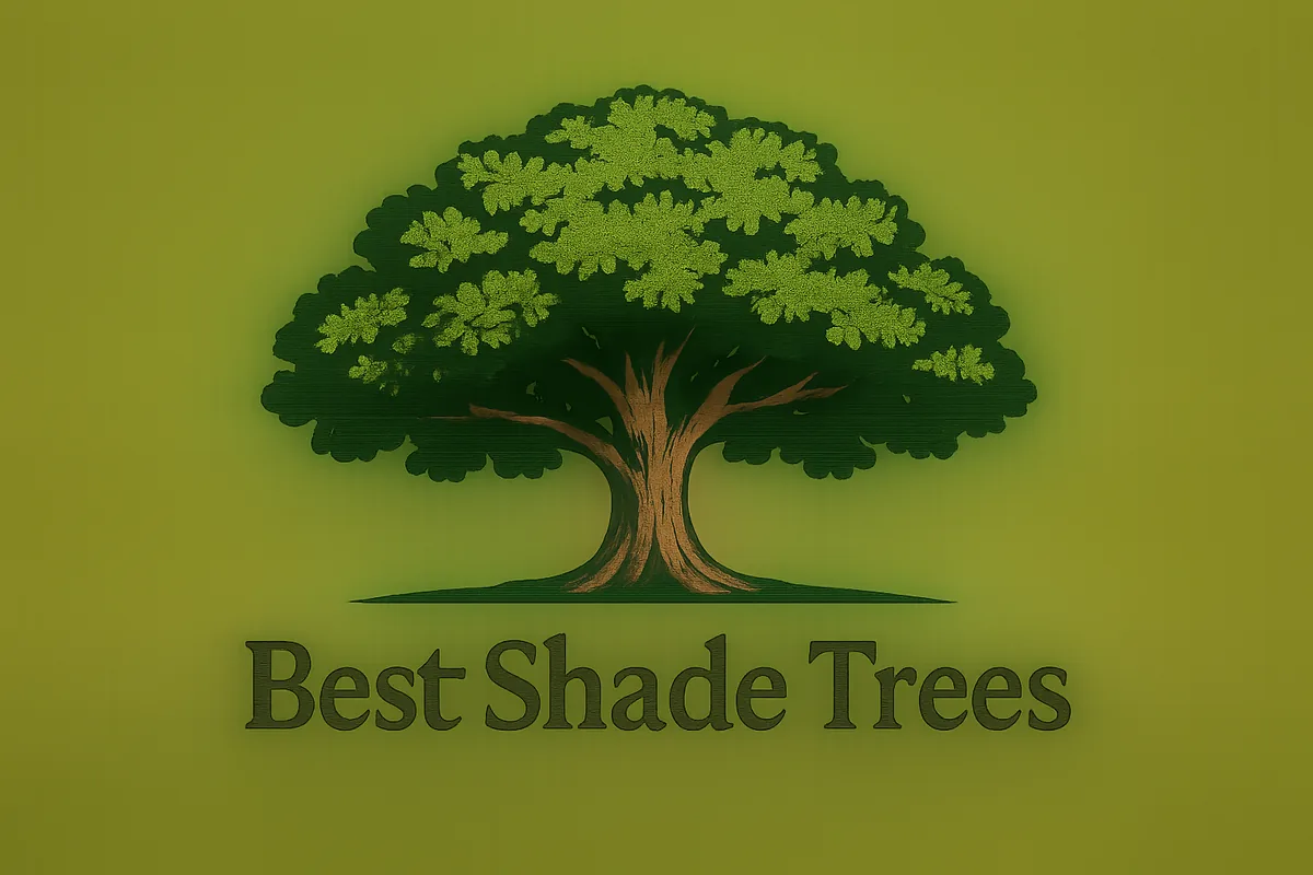 a logo of a tree with the name of the company under its shade. the name of the company is Best Shade Trees