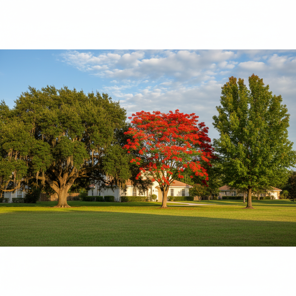 Comparison of different shade tree species commonly grown in Florida landscapes